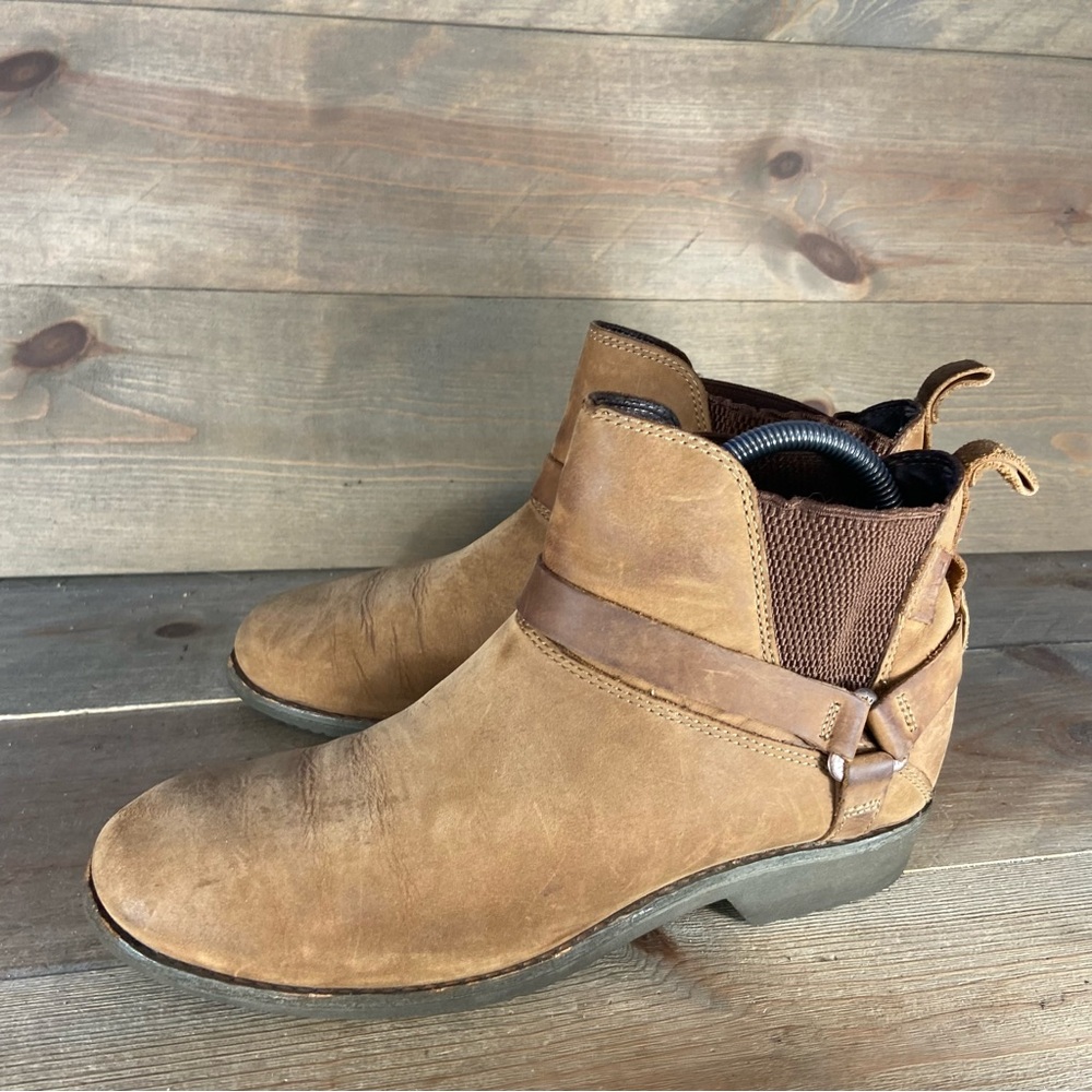 teva de la vina dos womens size 7.5 shoes brown leather waterproof ankle boots - Picture 1 of 8